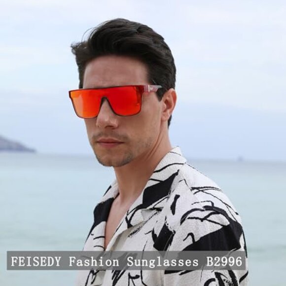 Oversized Square Sunglasses UV400 Mirrored Lens Fashion Driving Beach main image 8
